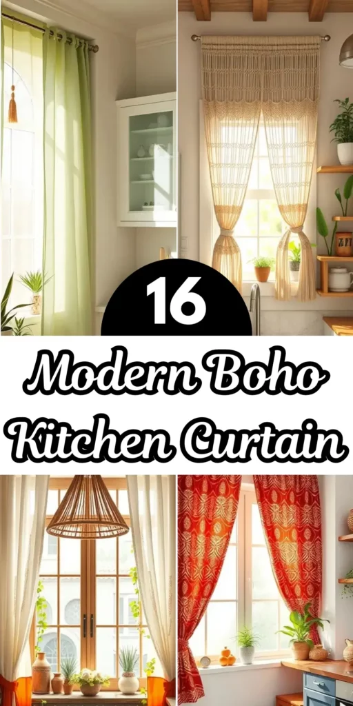 Modern Boho Kitchen Curtain Ideas for a Stylish and Cozy Space