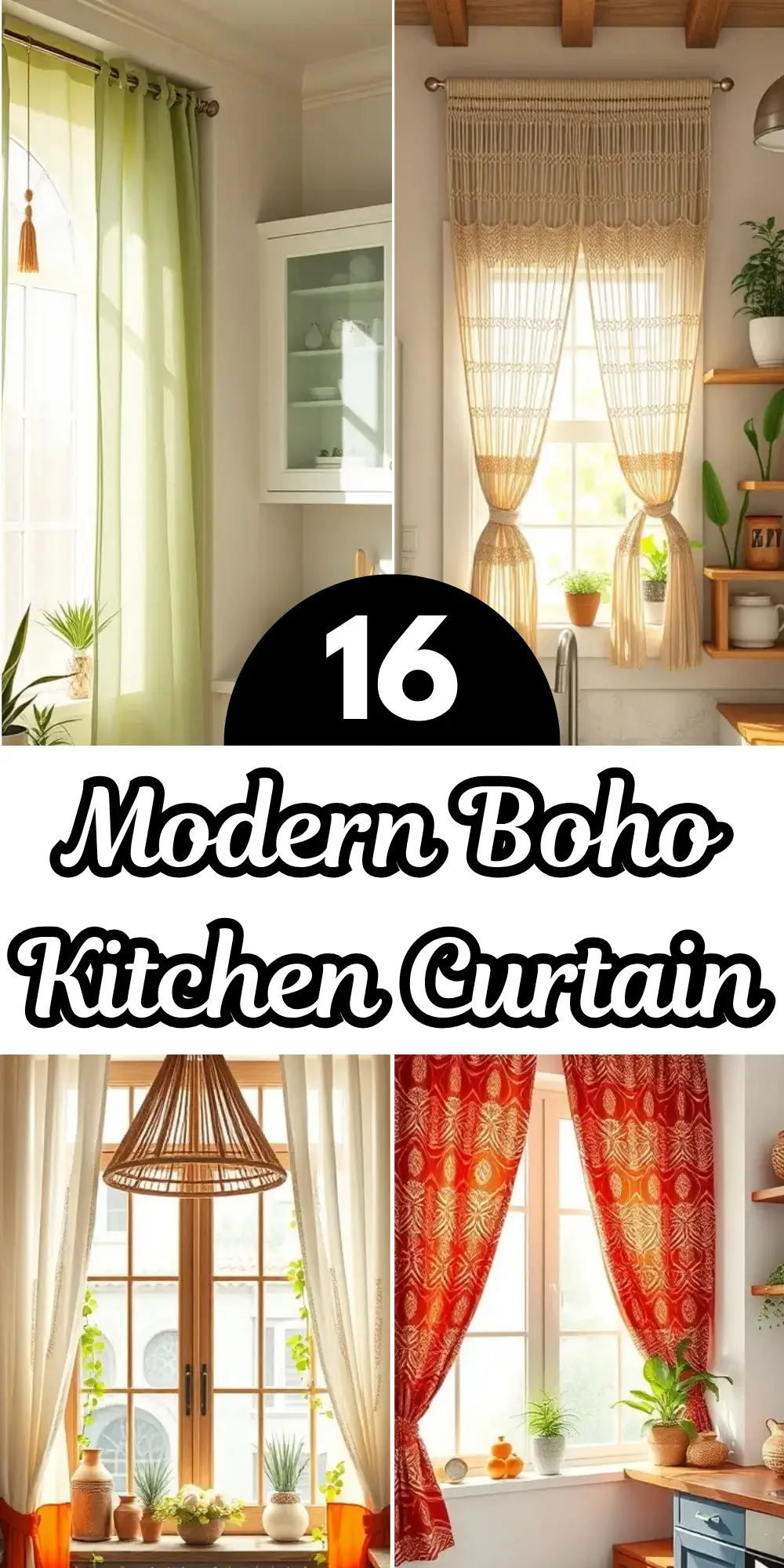 Modern Boho Kitchen Curtain Ideas for a Stylish and Cozy Space
