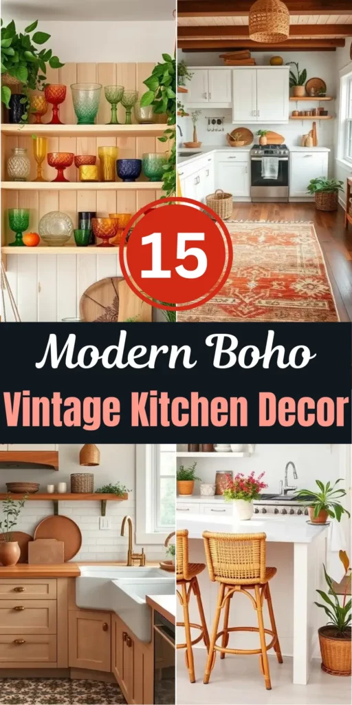 Creative Ideas for Modern Boho Kitchen Decor with Vintage Flair