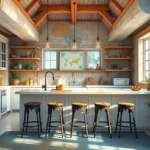 Modern Boho Kitchen Bar Stools to Create a Cozy Atmosphere