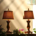 Rustic Farmhouse Table Lamps with USB Ports