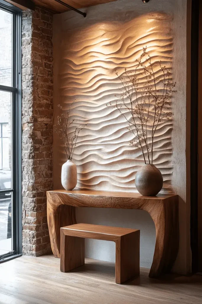 13 textured wall accent