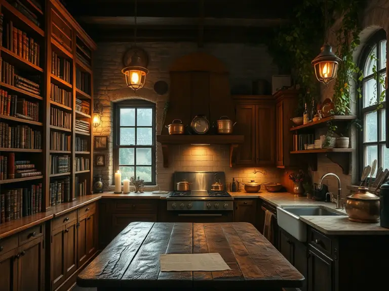Dark Academia Kitchen Setup Ideas for a Moody Makeover