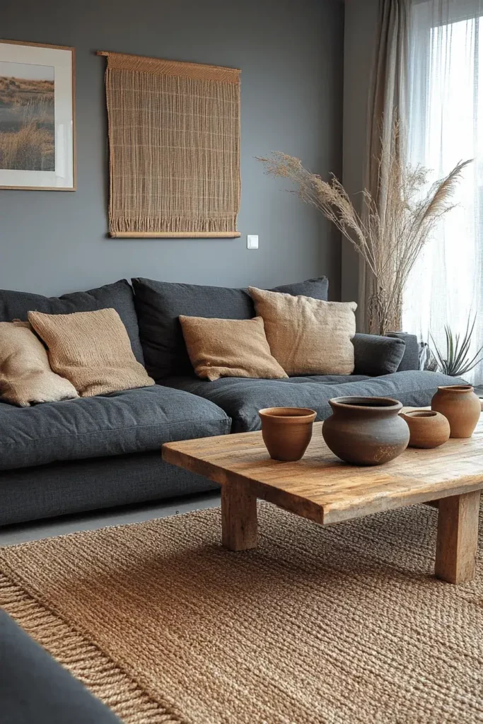 Charcoal Sofa Living Room Ideas (14)