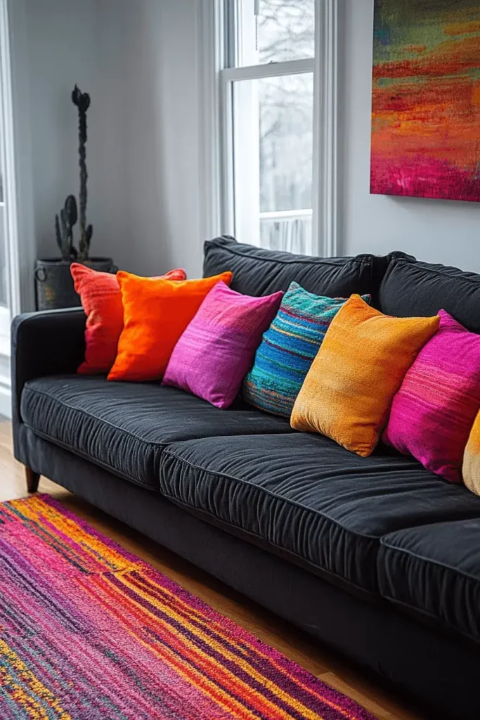 Charcoal Sofa Living Room Ideas (18)