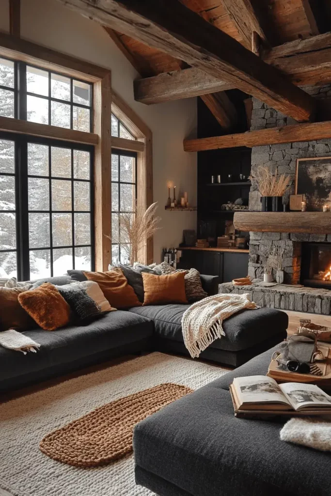 Charcoal Sofa Living Room Ideas (24)