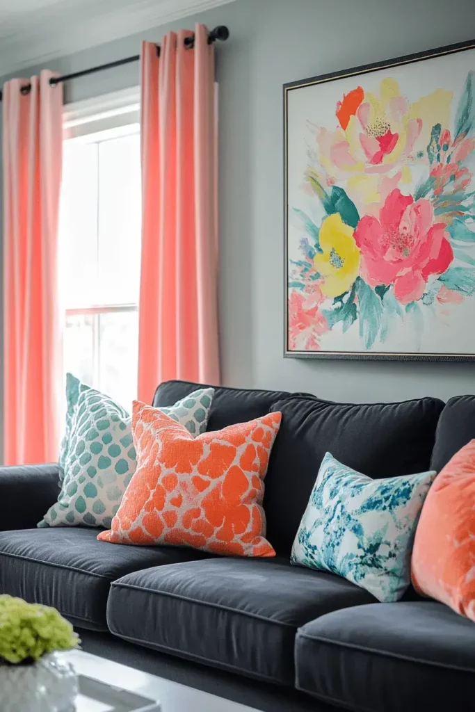 Charcoal Sofa Living Room Ideas (29)