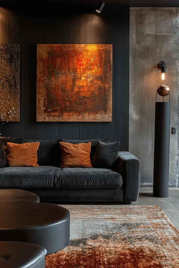 Charcoal Sofa Living Room Ideas (3)
