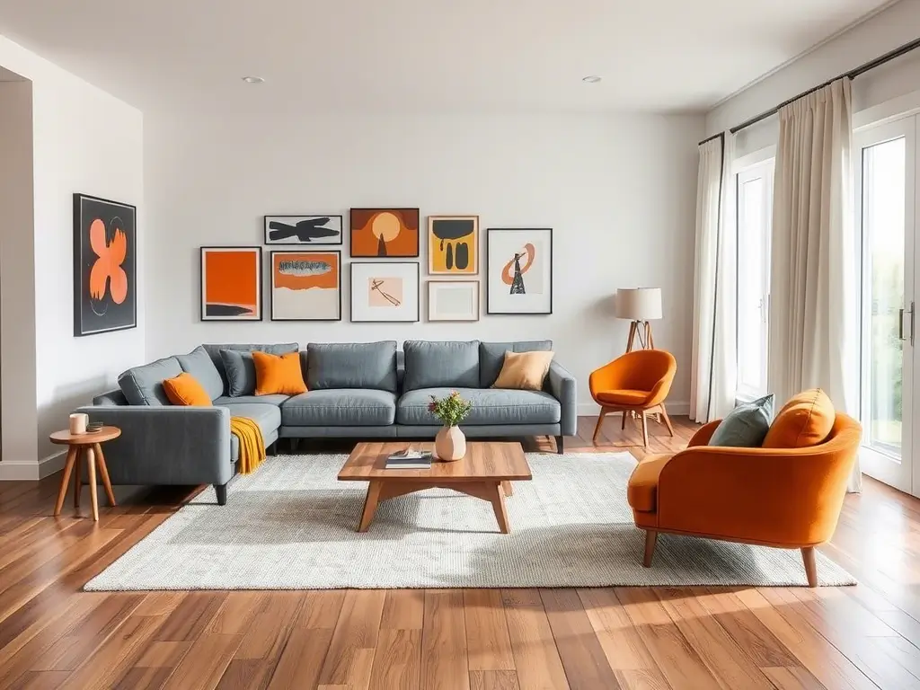 grey orange living room ideas feature