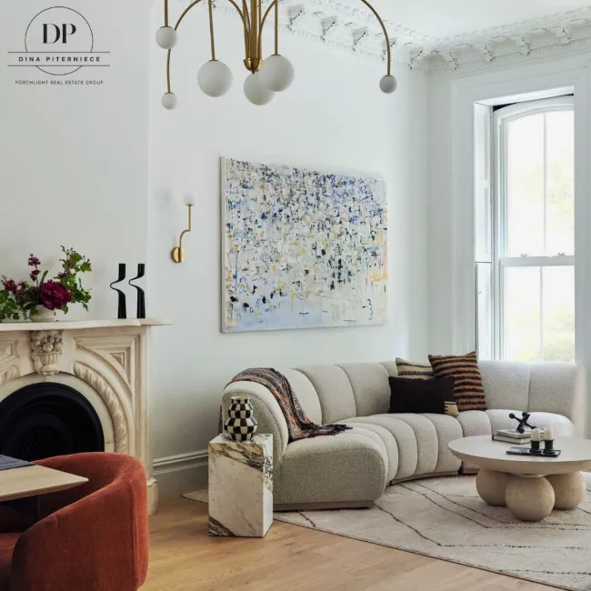 Cozy Mid century modern living room 13