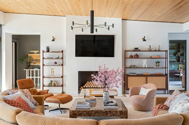 Cozy Mid century modern living room 15