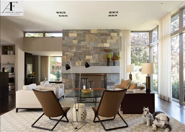 Cozy Mid century modern living room 16