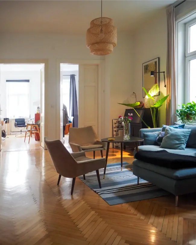 Cozy Mid century modern living room 17