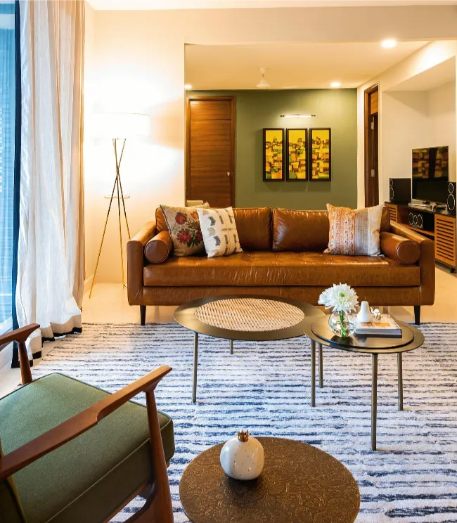 Cozy Mid century modern living room 3