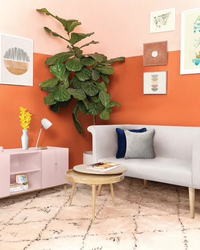 Grey & Orange Living Room Ideas 10