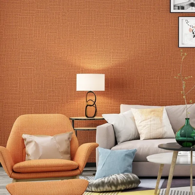 Grey & Orange Living Room Ideas 12