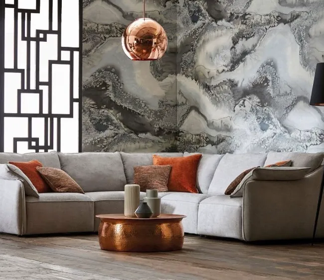 Grey & Orange Living Room Ideas 16