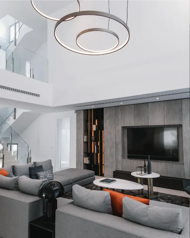 Grey & Orange Living Room Ideas 19