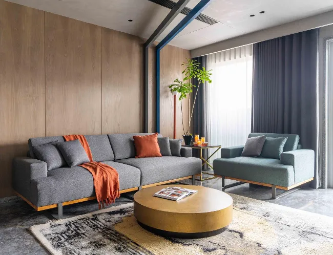 Grey & Orange Living Room Ideas 22