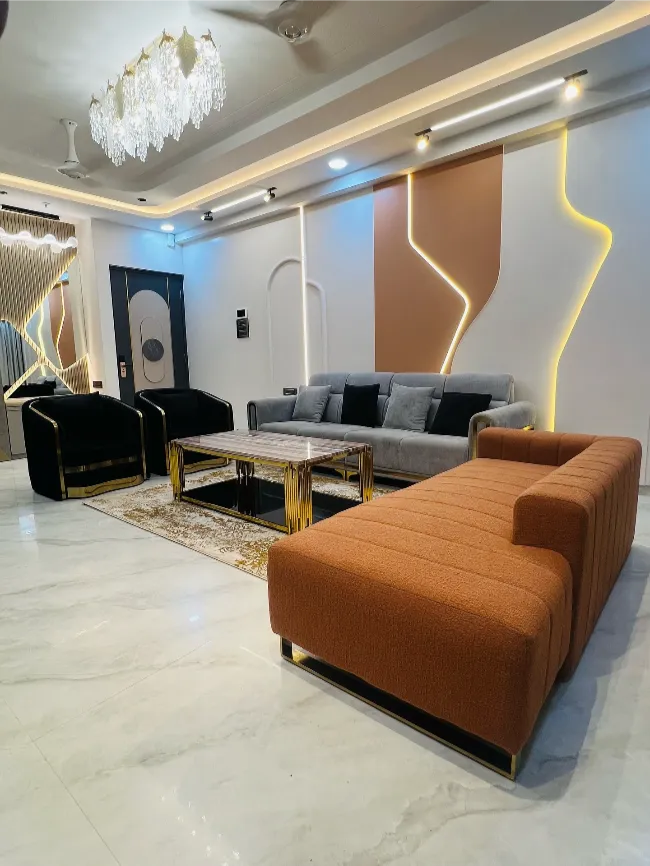 Grey & Orange Living Room Ideas 4