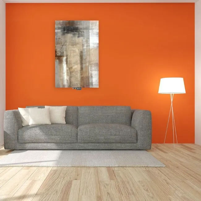 Grey & Orange Living Room Ideas 8