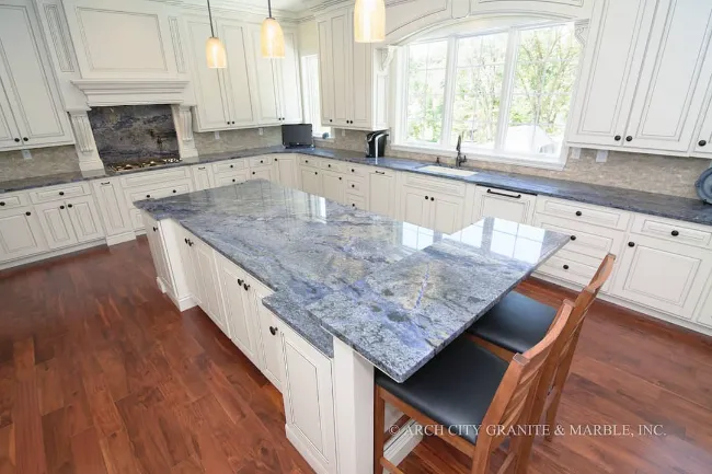blue Granite Countertops for Kitchen 19
