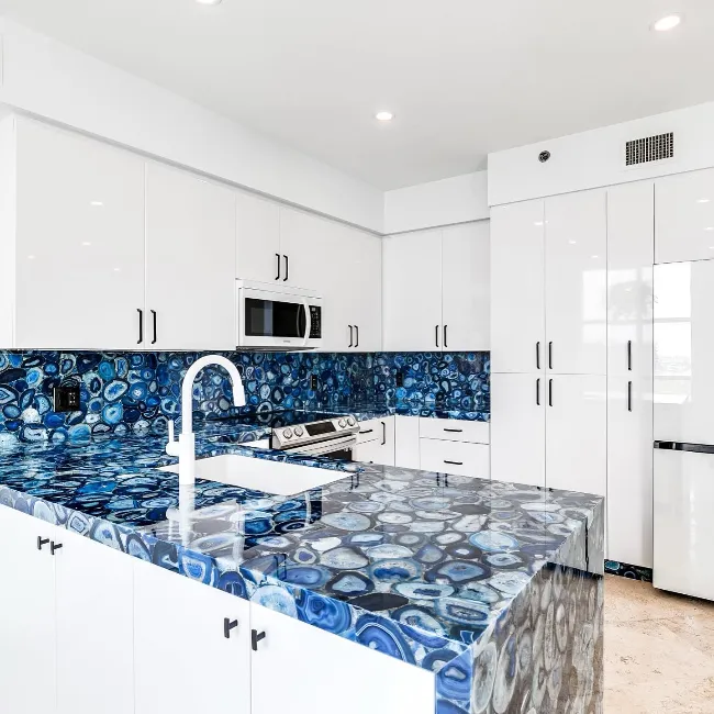 blue Granite Countertops for Kitchen 2