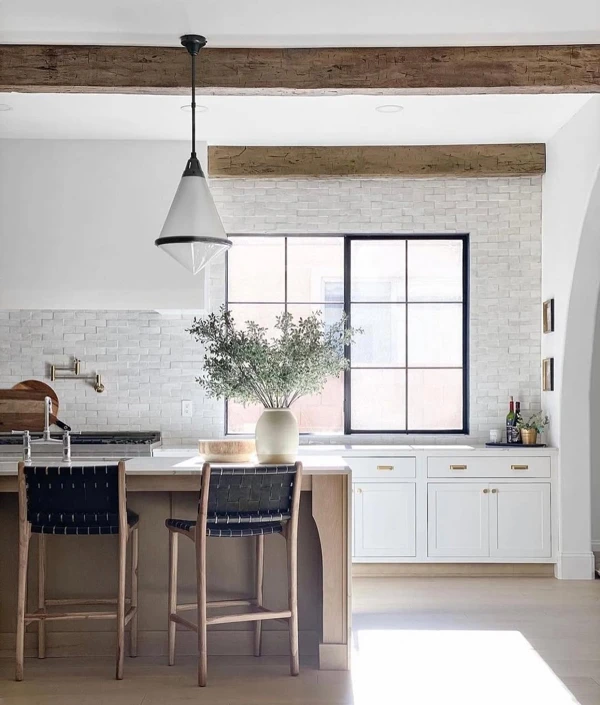 Timeless Charm: Rustic Brick Backsplash