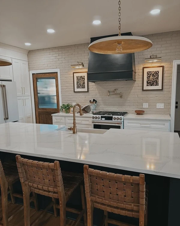 Rustic Elegance Brick Backsplash