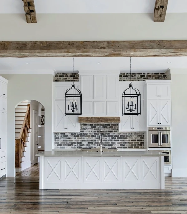 Rustic Warmth: Classic Brick Backsplash