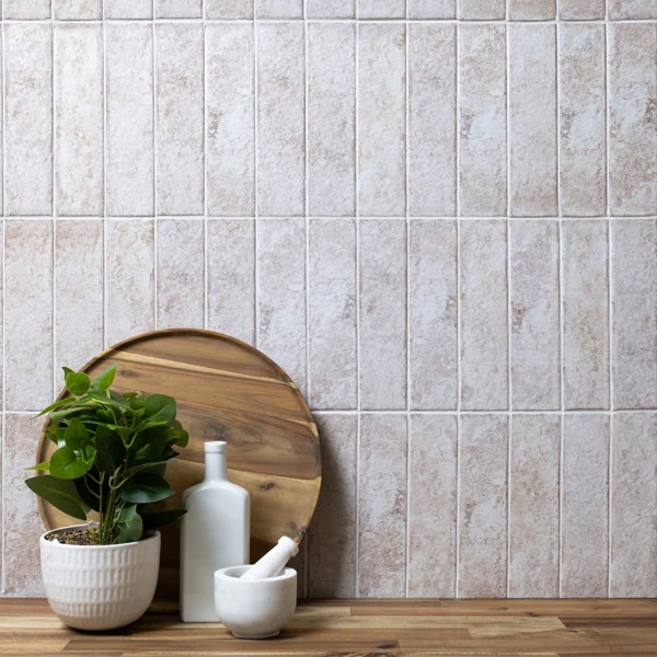 Warm Rustic Brick Backsplash