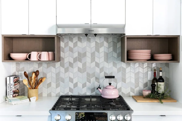 Subtle Shimmer Backsplash