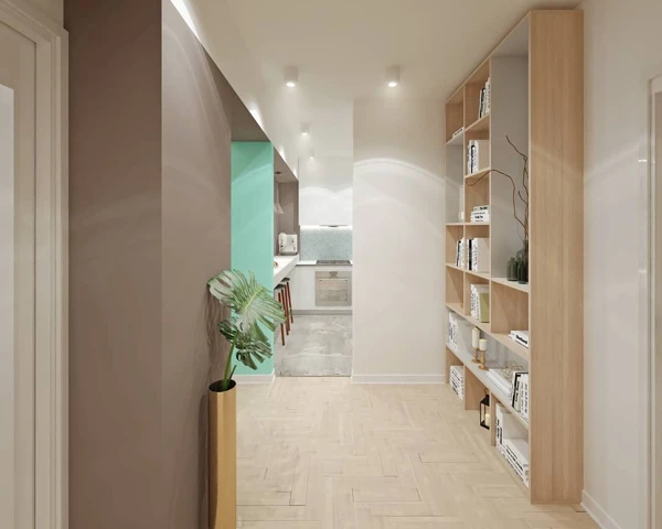 Warm Wood & Sage Green Entry