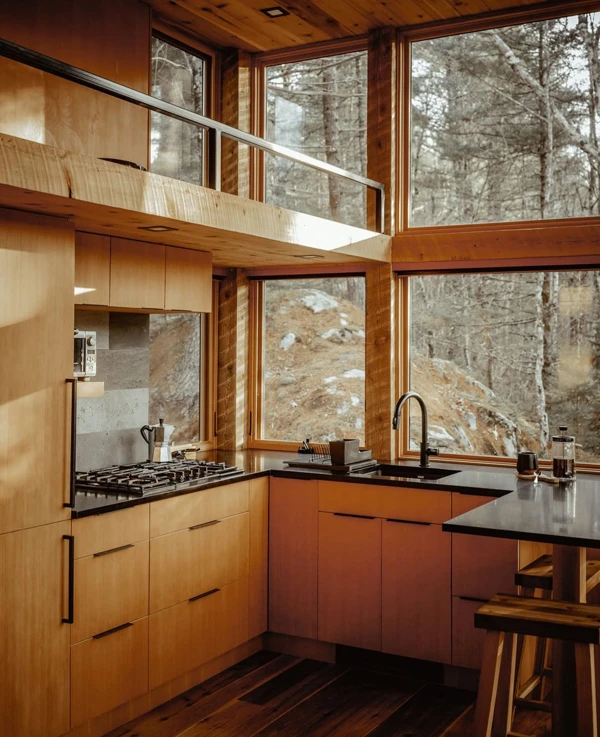 Inviting Cabin Kitchen