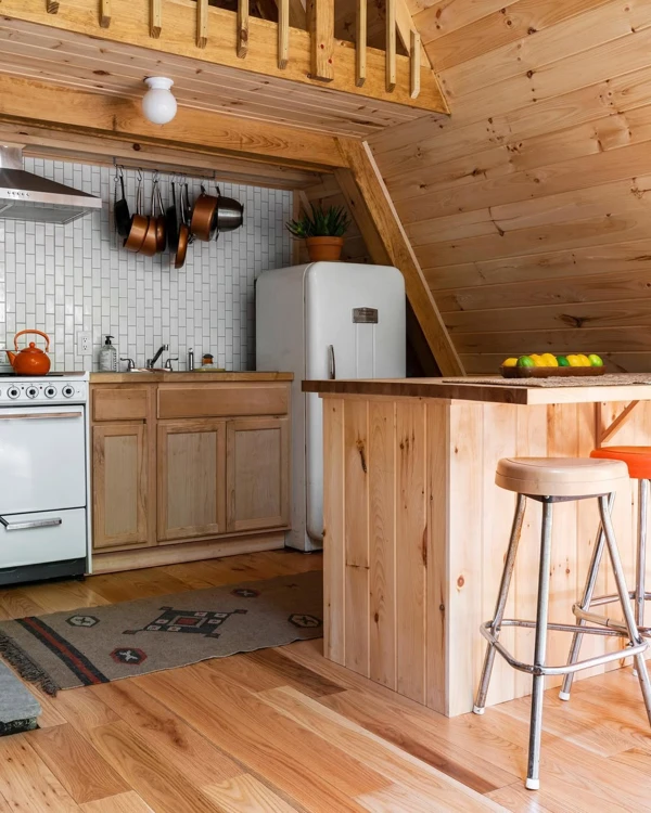 Rustic Warmth in a Small Kitchen