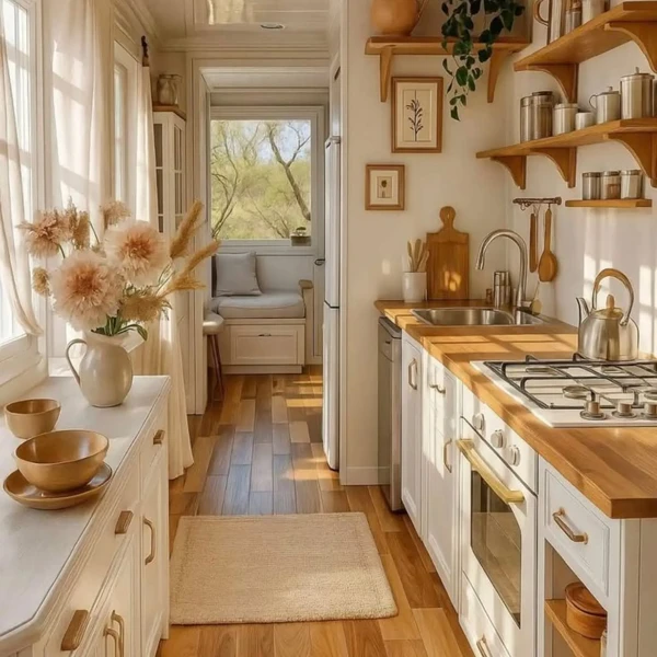 Sleek Simplicity for Compact Kitchens