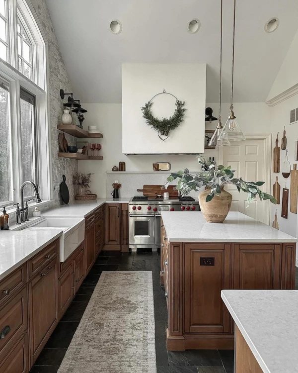 Timeless Stacked Stone Backsplash