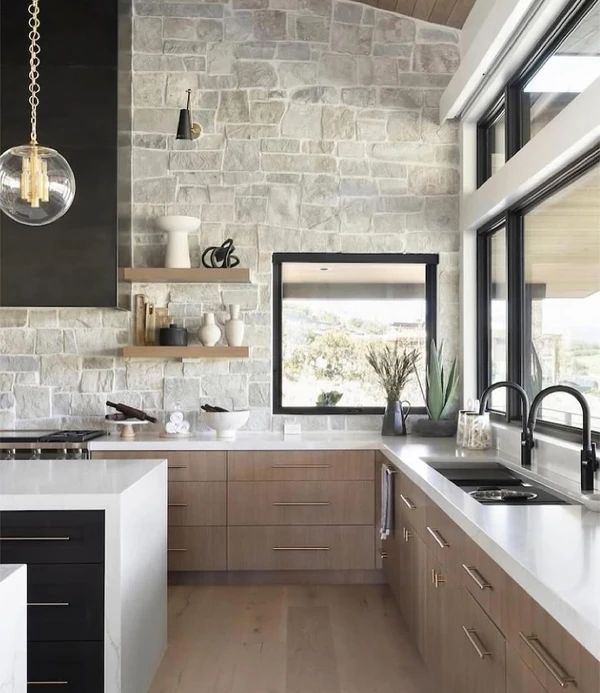 Natural Stone Kitchen Backsplash