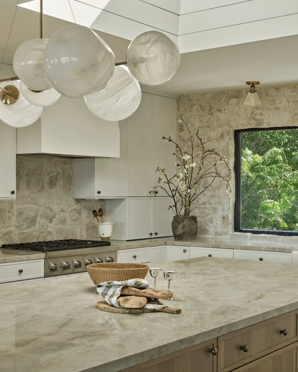 Rustic Stone Kitchen Backsplash