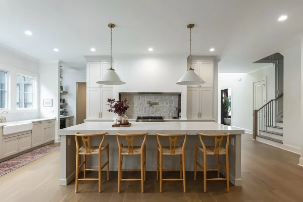 Rustic Charm: Stacked Stone Backsplash