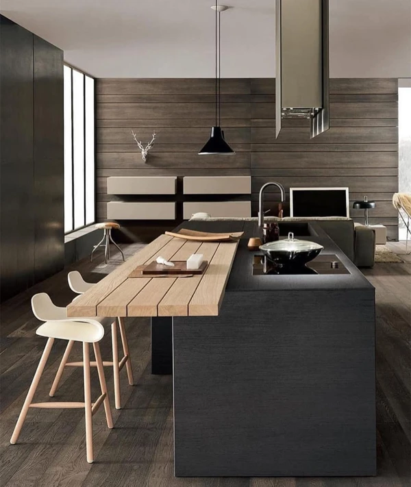 Dark Wood Modern Elegance