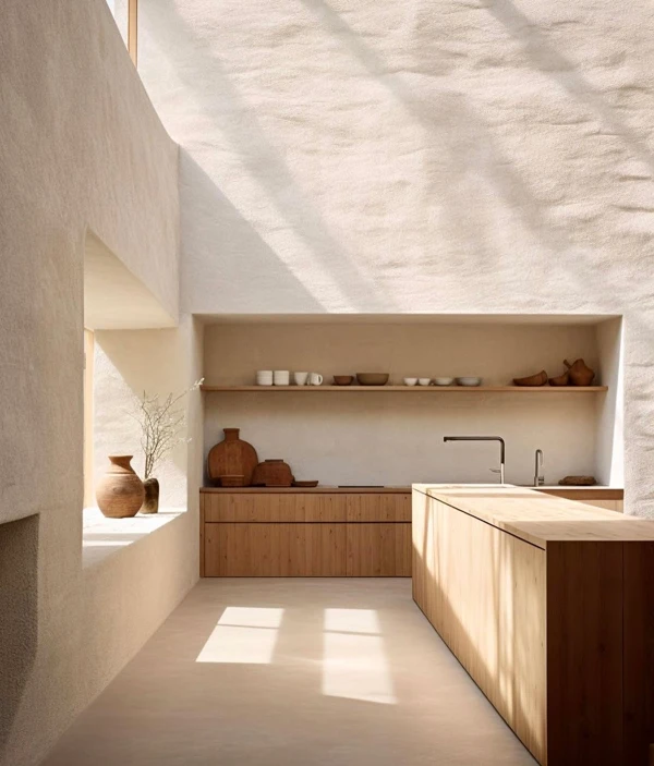 Serene Stone & Raw Wood Harmony