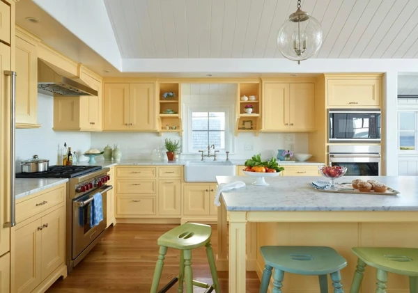 Sunny Yellow Corner Kitchen