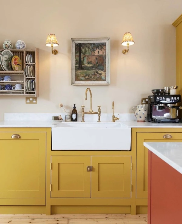 Sunshine Yellow Kitchen Cabinets