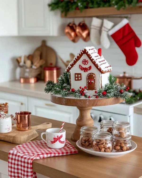 Cozy Cranberry & Pine Vignette