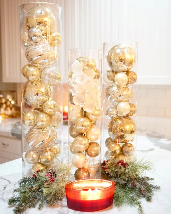 Earthy Elegance: Festive Greenery Countertop