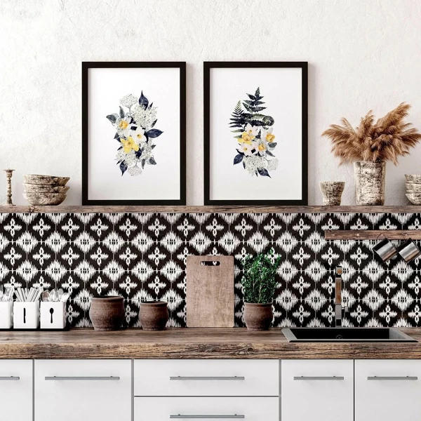 Botanical Prints with Black Frames