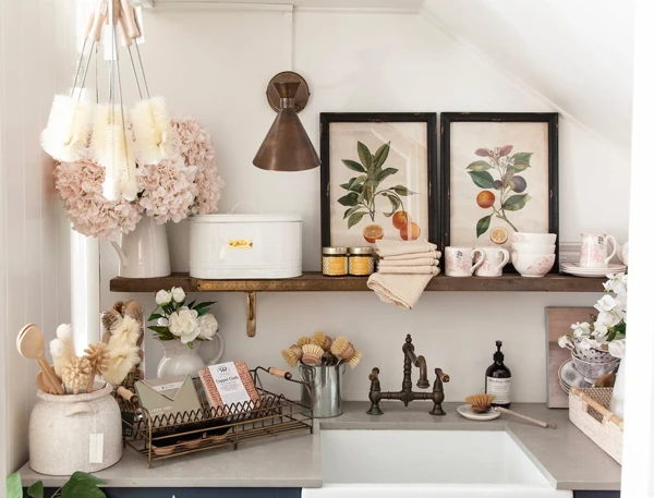 Botanical Prints with Warm Accents