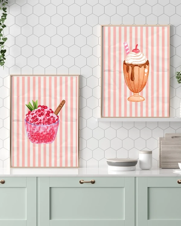 Sweet Treats Striped Gallery Wall
