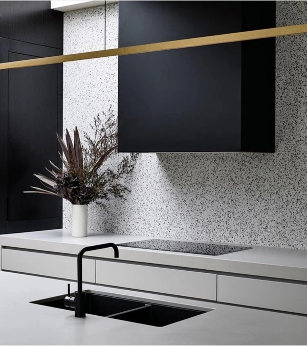 Bold Black & Gold Cabinetry